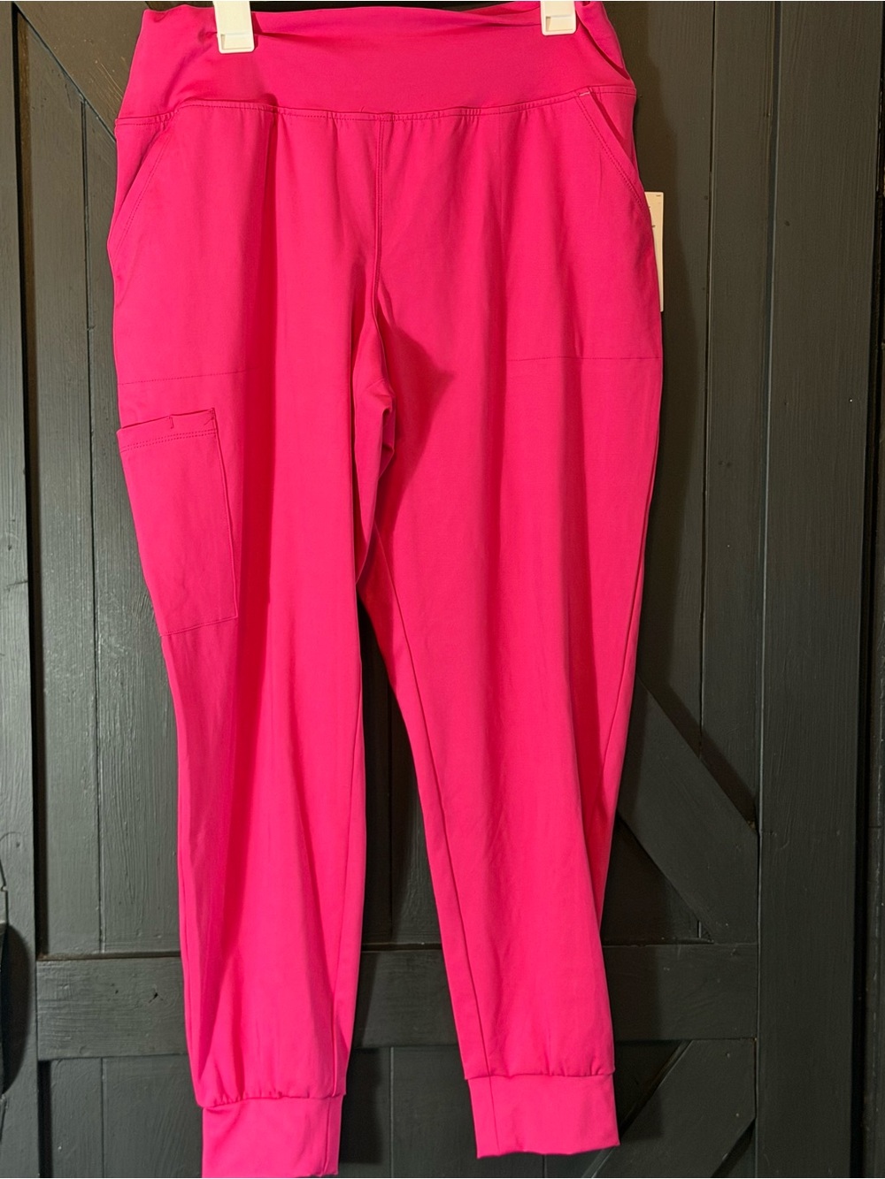 Cherokee Bright Pink Scrub Pants with Side Utility Pocket